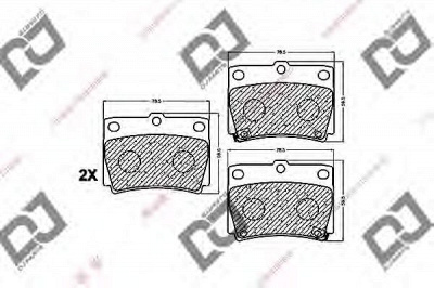 DJ PARTS bp1149 -  Комплект тормозных колодок, дисковый тормоз